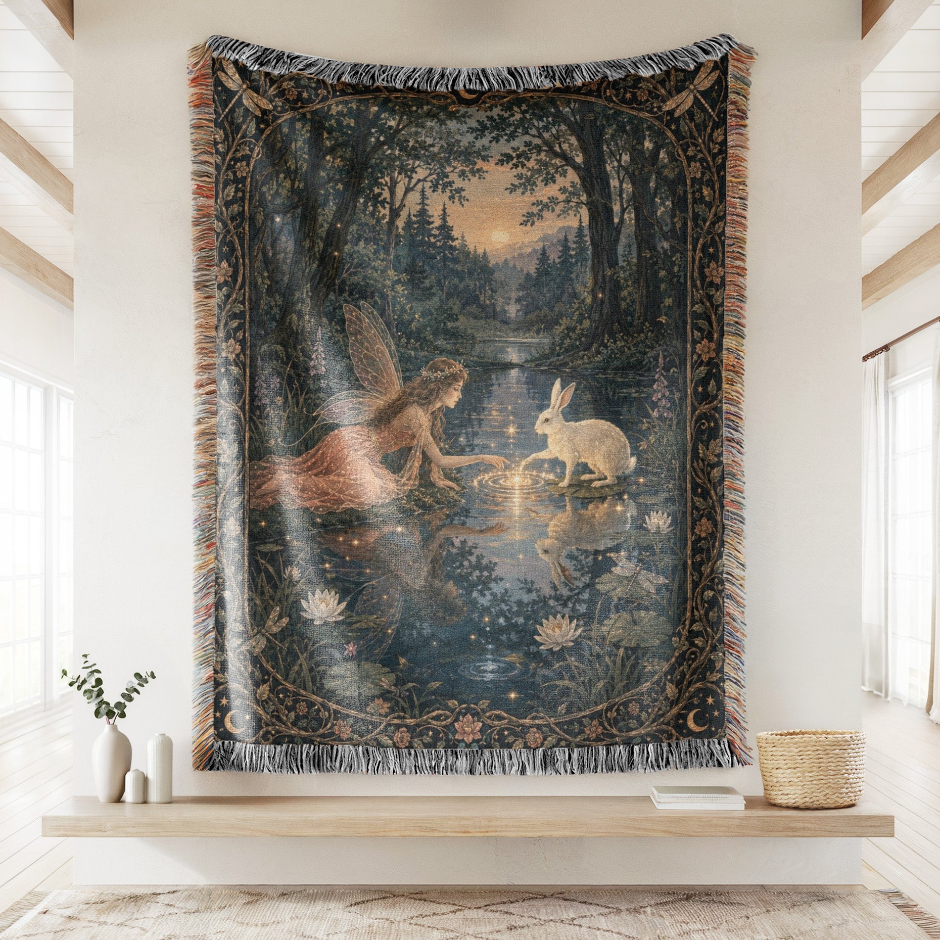 Twilight Fairy & White Rabbit Blanket Secondary image