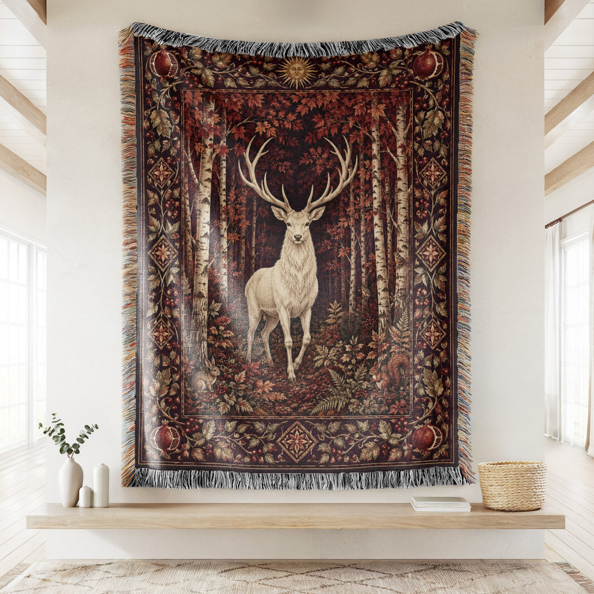 The White Stag of Autumn Blanket