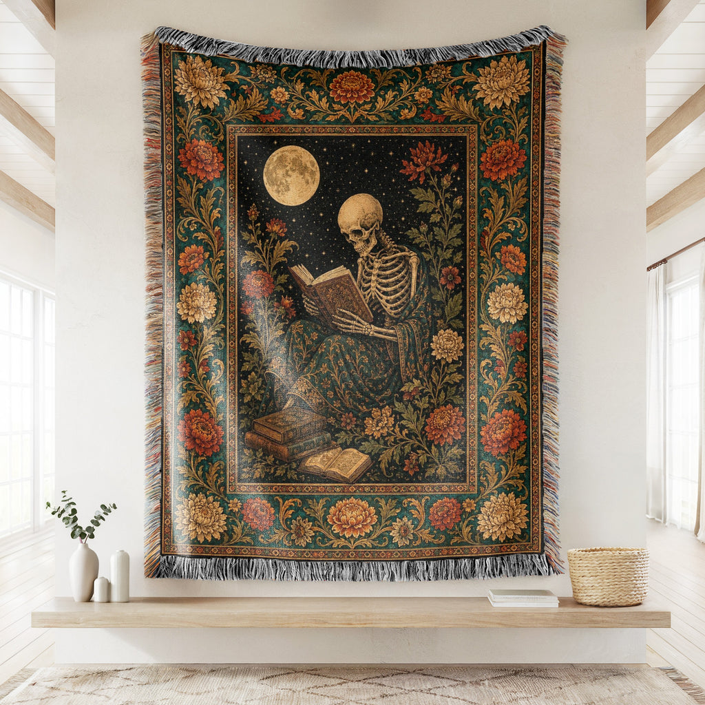 Autumn Scholar Skeleton Blanket