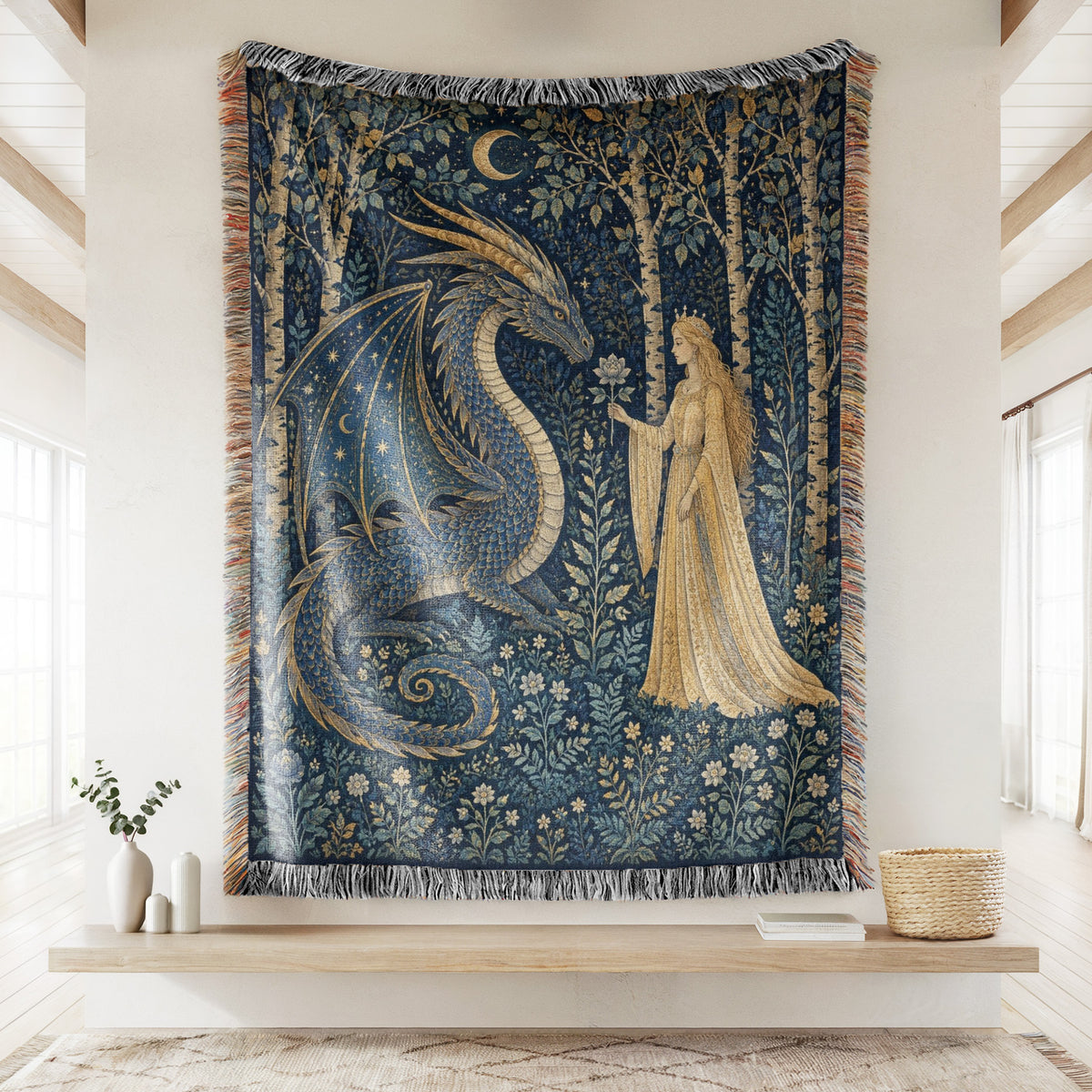The Moonflower Dragon Blanket