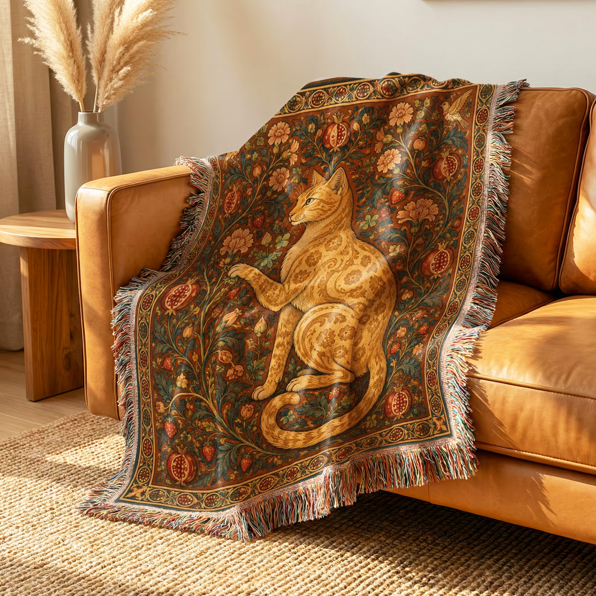 The Pomegranate Cat Blanket