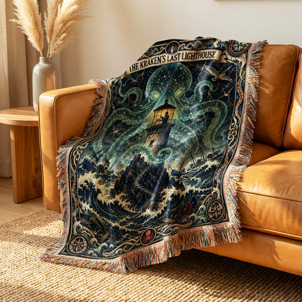 The Kraken's Last Lighthouse Blanket