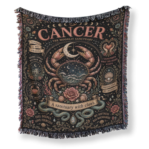 Cancer – The Moonlit Sanctuary Zodiac Blanket