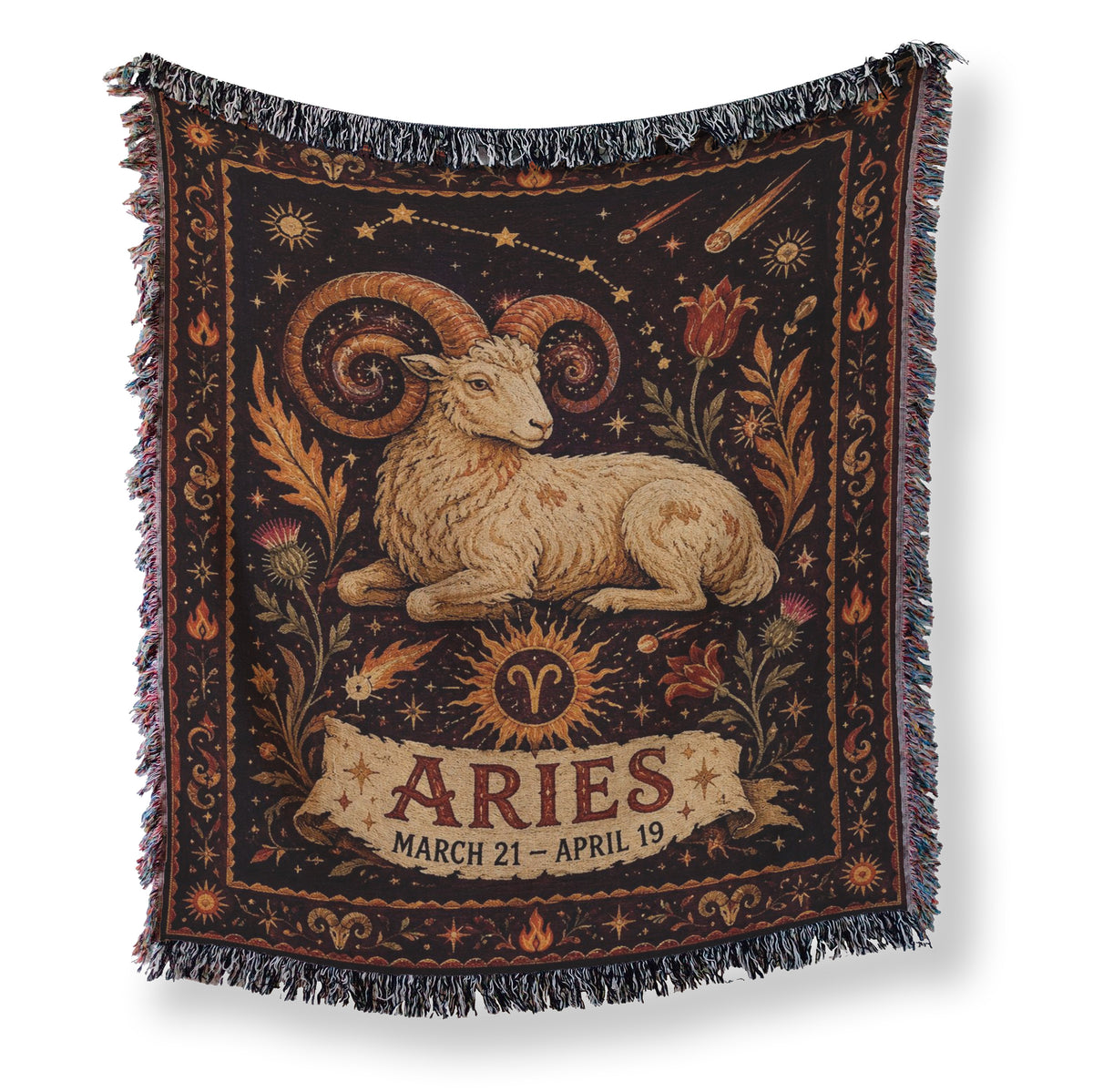 Aries Ember Ram Zodiac Blanket Main image