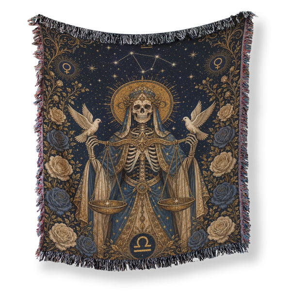 Libra Doves & Scales – Gothic Zodiac Blanket