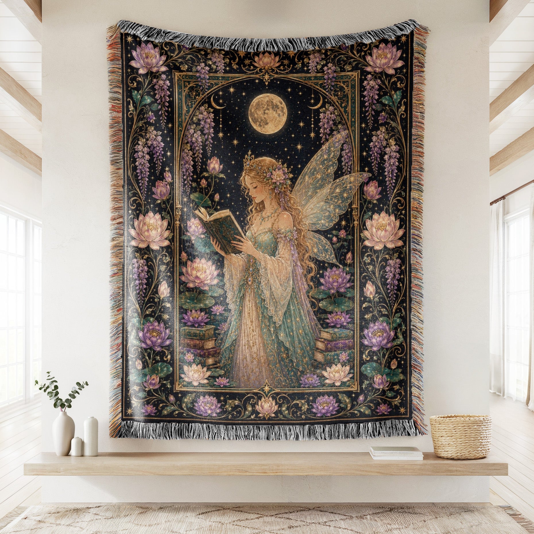 Moonlit Lotus Fairy Reader Blanket Secondary image