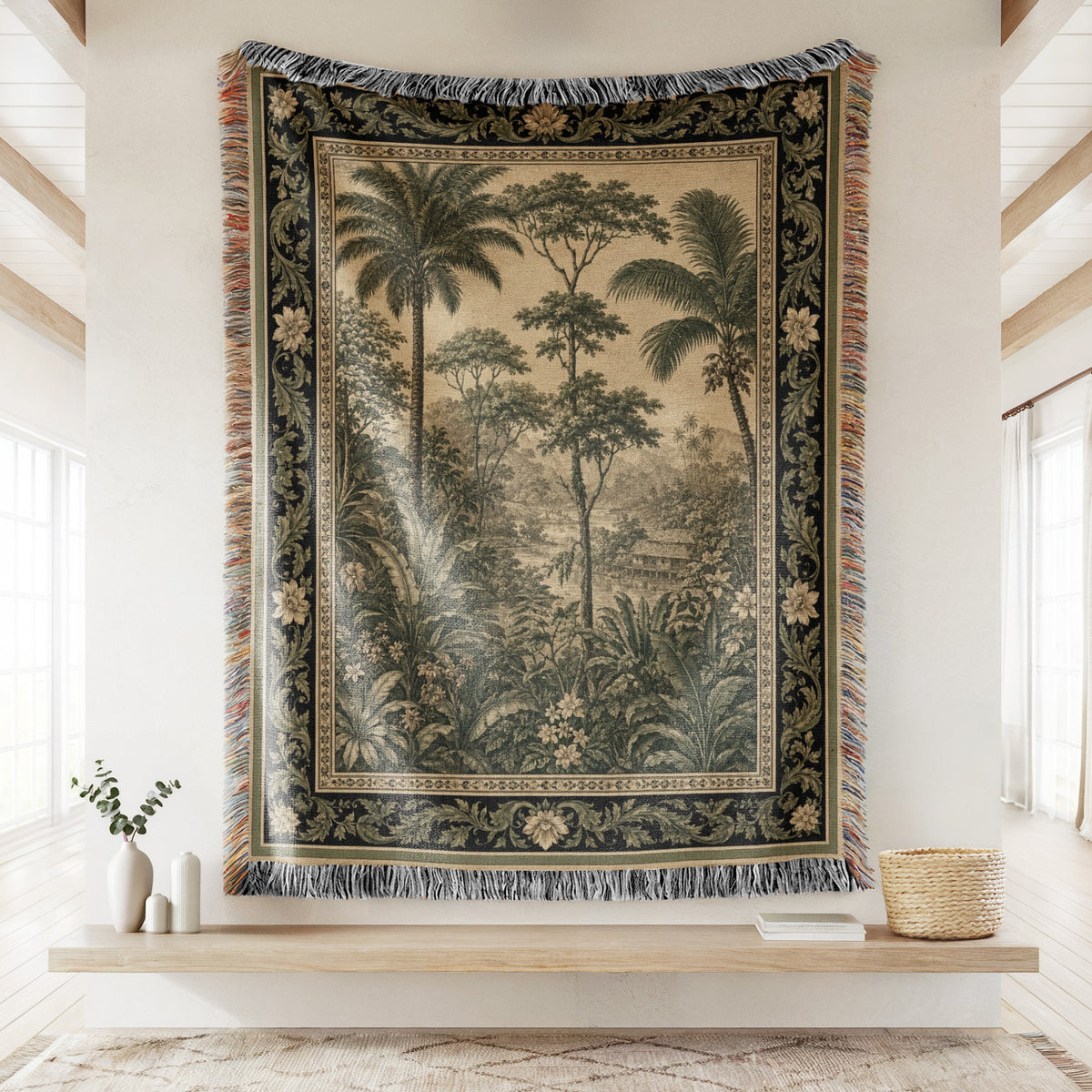The Antique Palm Grove Blanket