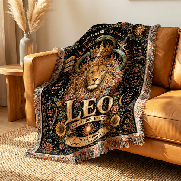 Leo – The Golden Heart Zodiac Blanket