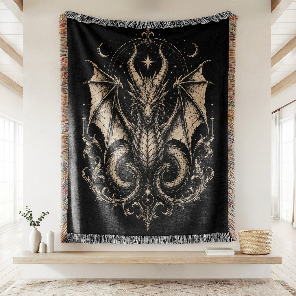Celestial Gothic Dragon Blanket