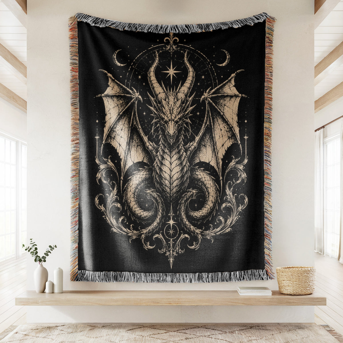 Celestial Gothic Dragon Blanket