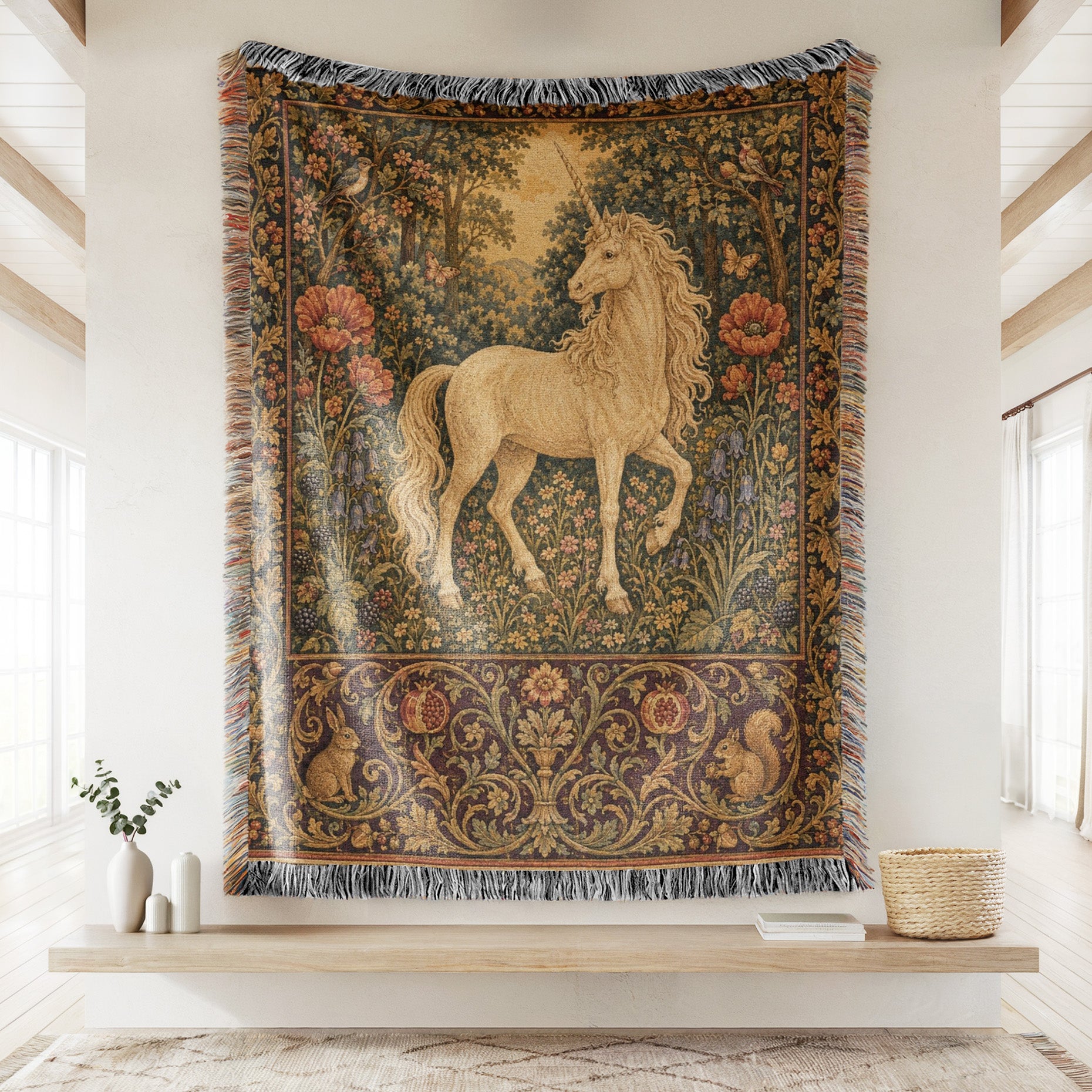 The Golden Meadow Unicorn Blanket Secondary image