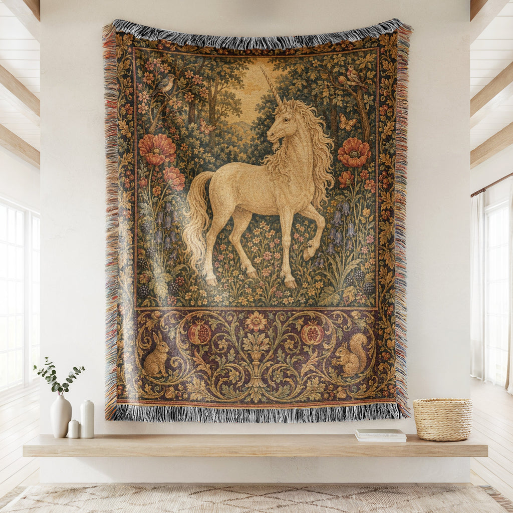 The Golden Meadow Unicorn Blanket