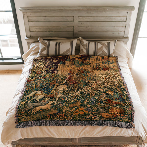 The Moonlit Castle Hunt Blanket