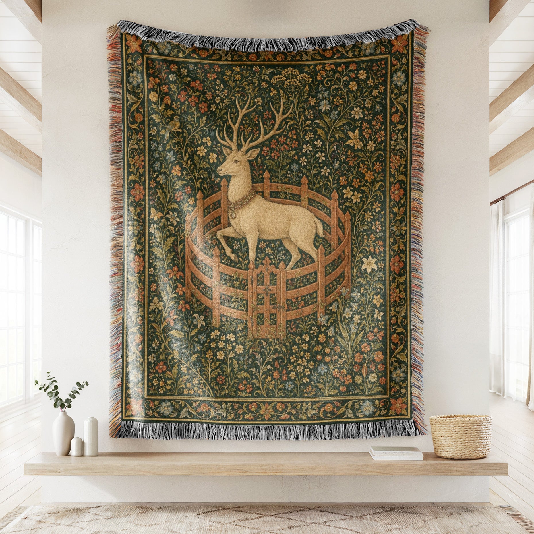 The Stag in the Walled Garden Blanket Secondary image