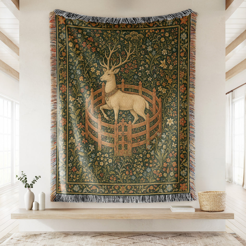 The Stag in the Walled Garden Blanket
