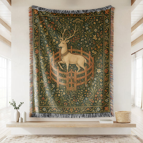 The Stag in the Walled Garden Blanket