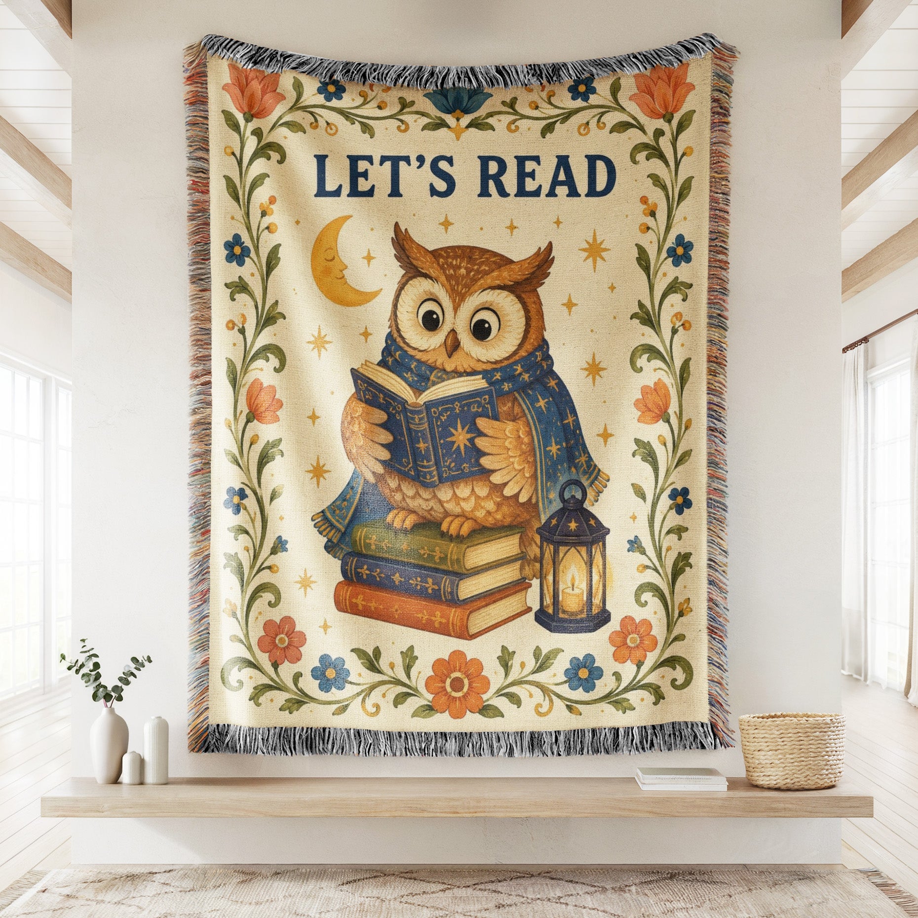 Let's Read Moonlit Owl Blanket Secondary image