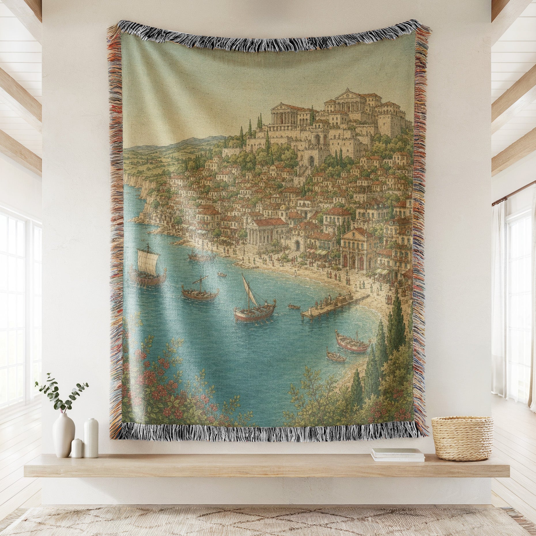 Harbour of the Old Kingdom Blanket Secondary image
