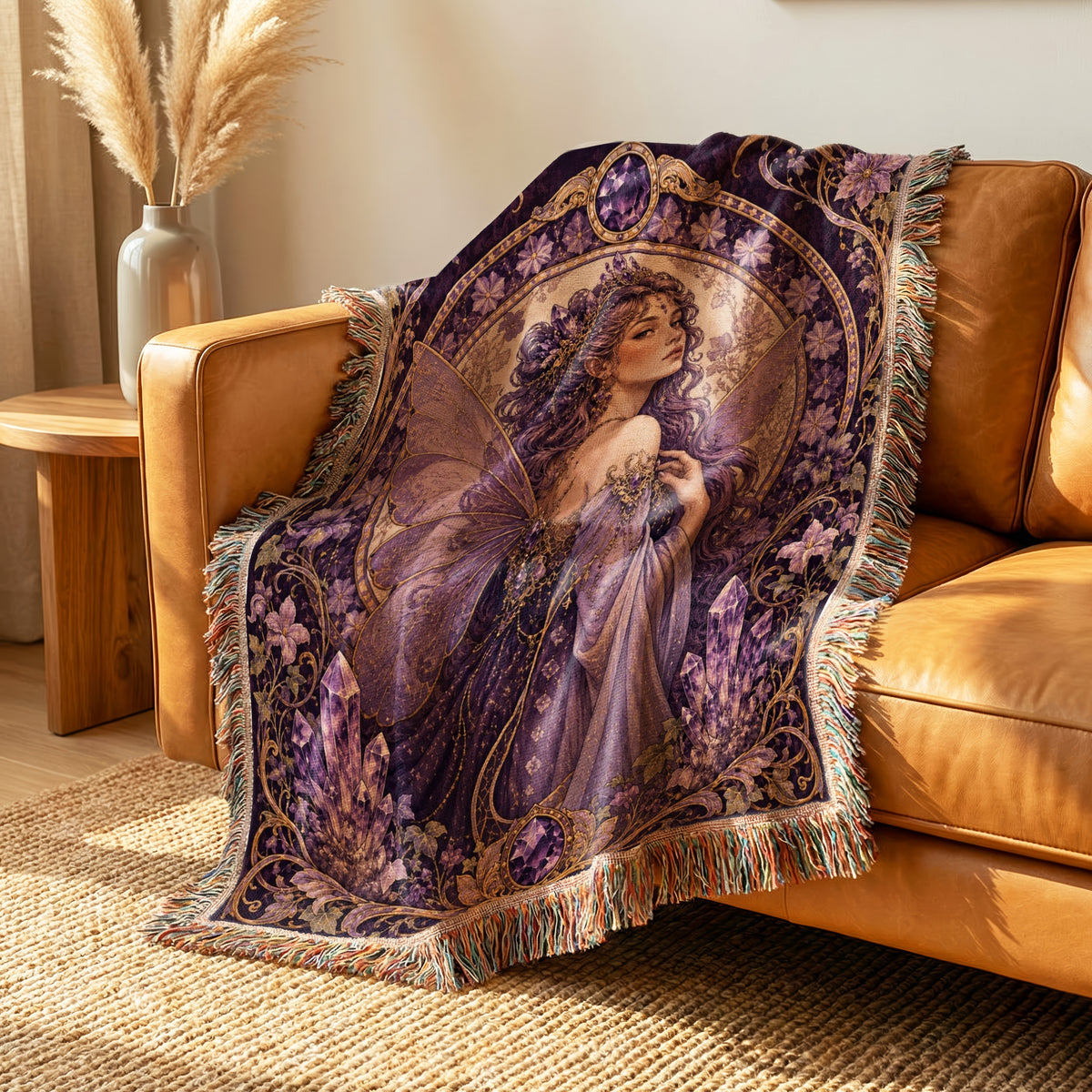 Amethyst Art Nouveau Fairy Blanket