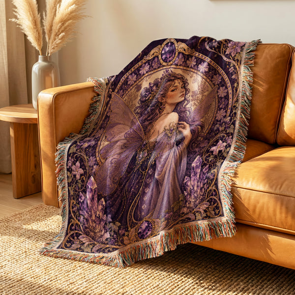 Amethyst Art Nouveau Fairy Blanket