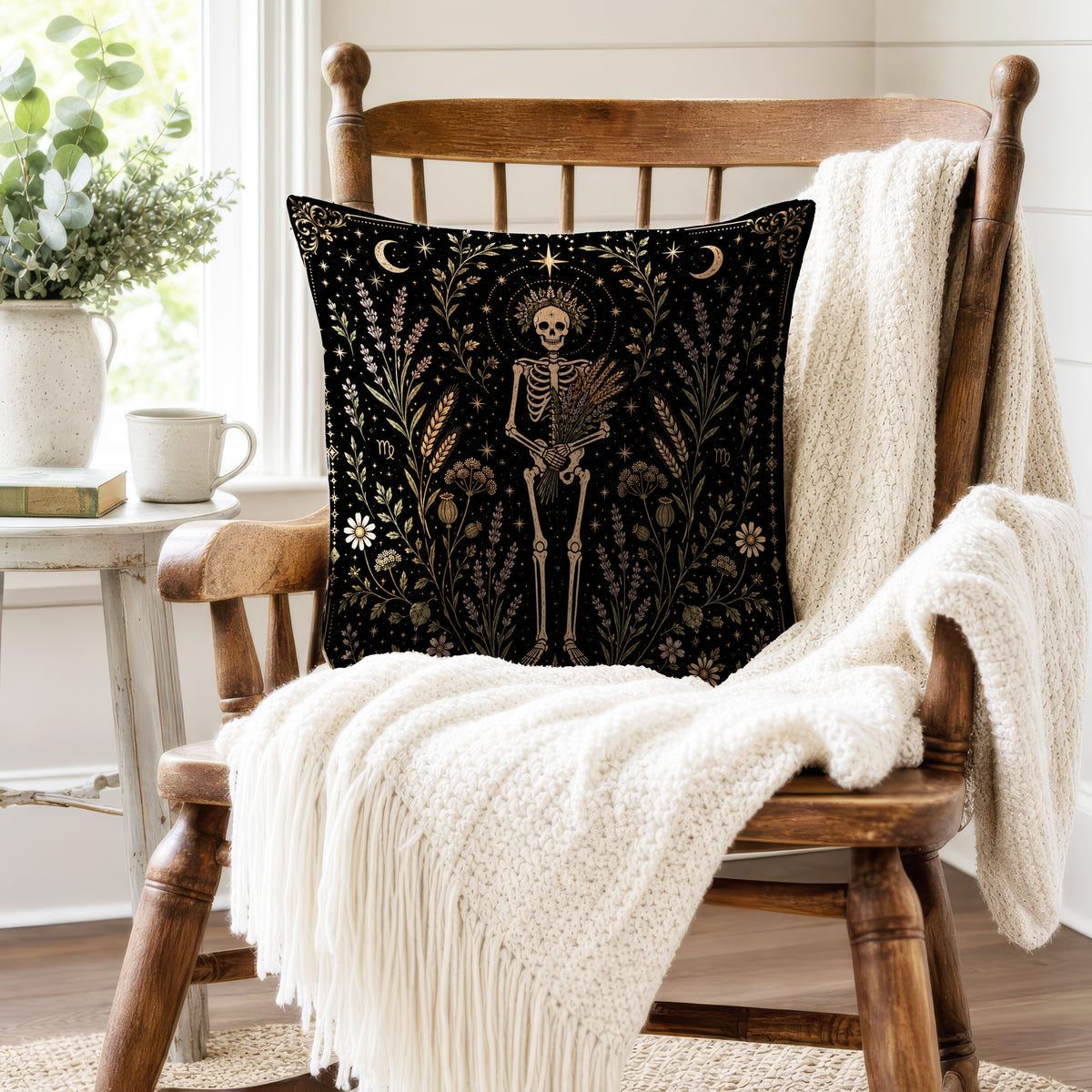 The Harvest Maiden – Virgo Gothic Zodiac Pillow
