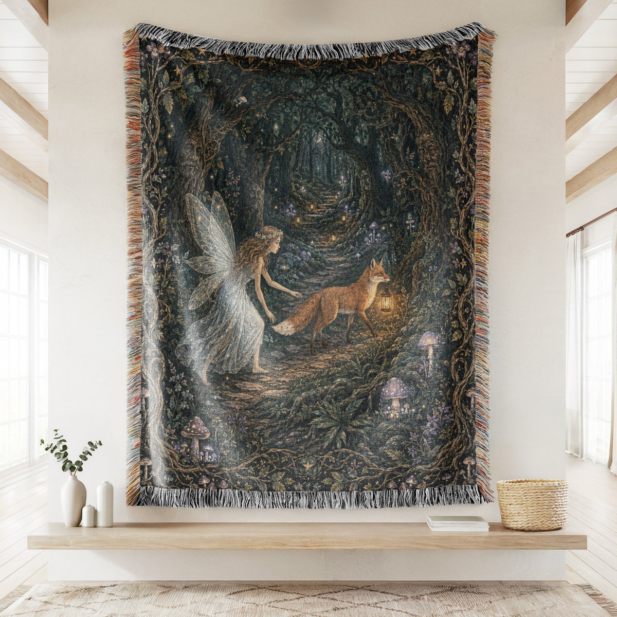 Lantern Fox Fairy Blanket