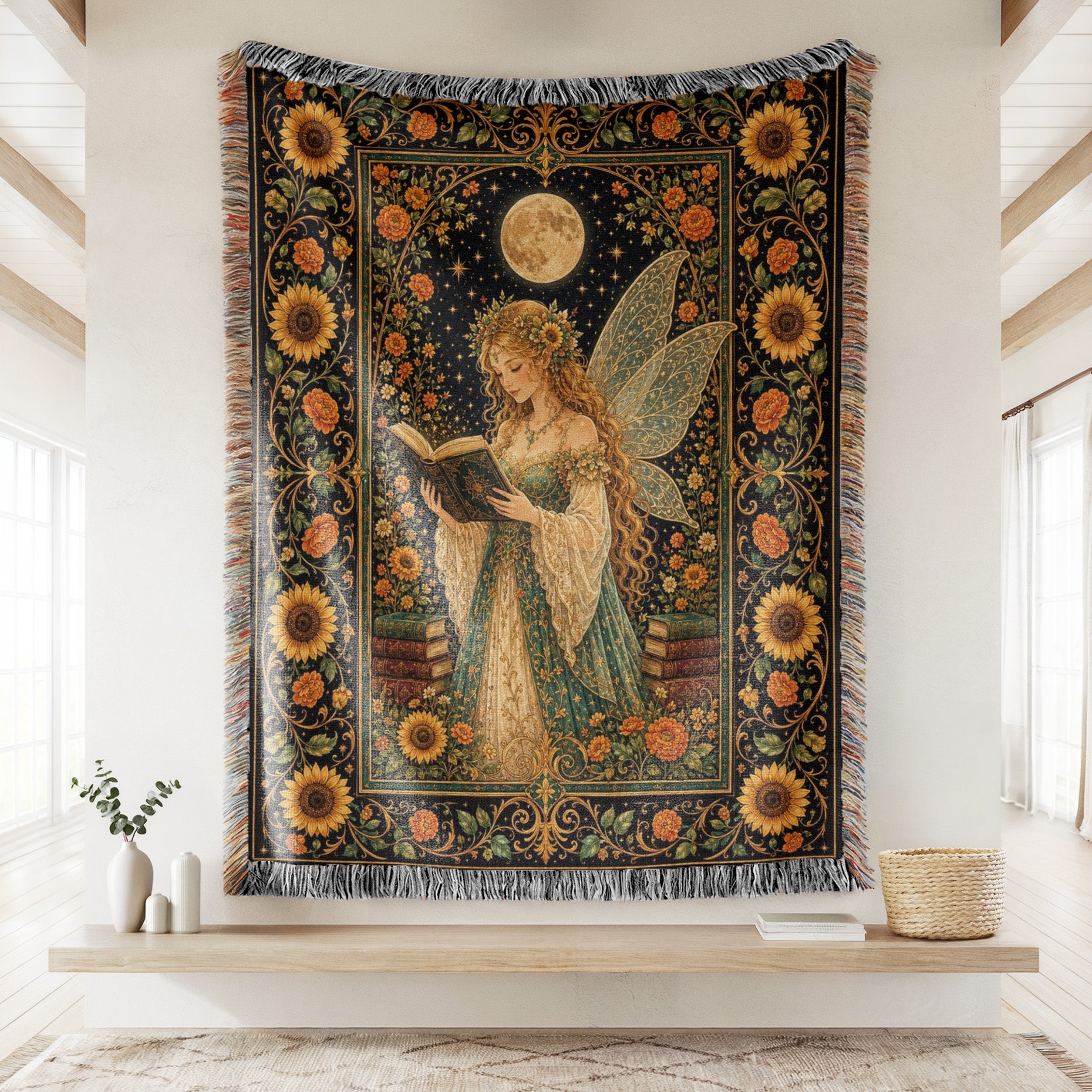 Sunflower Moon Fairy Reader Blanket Secondary image