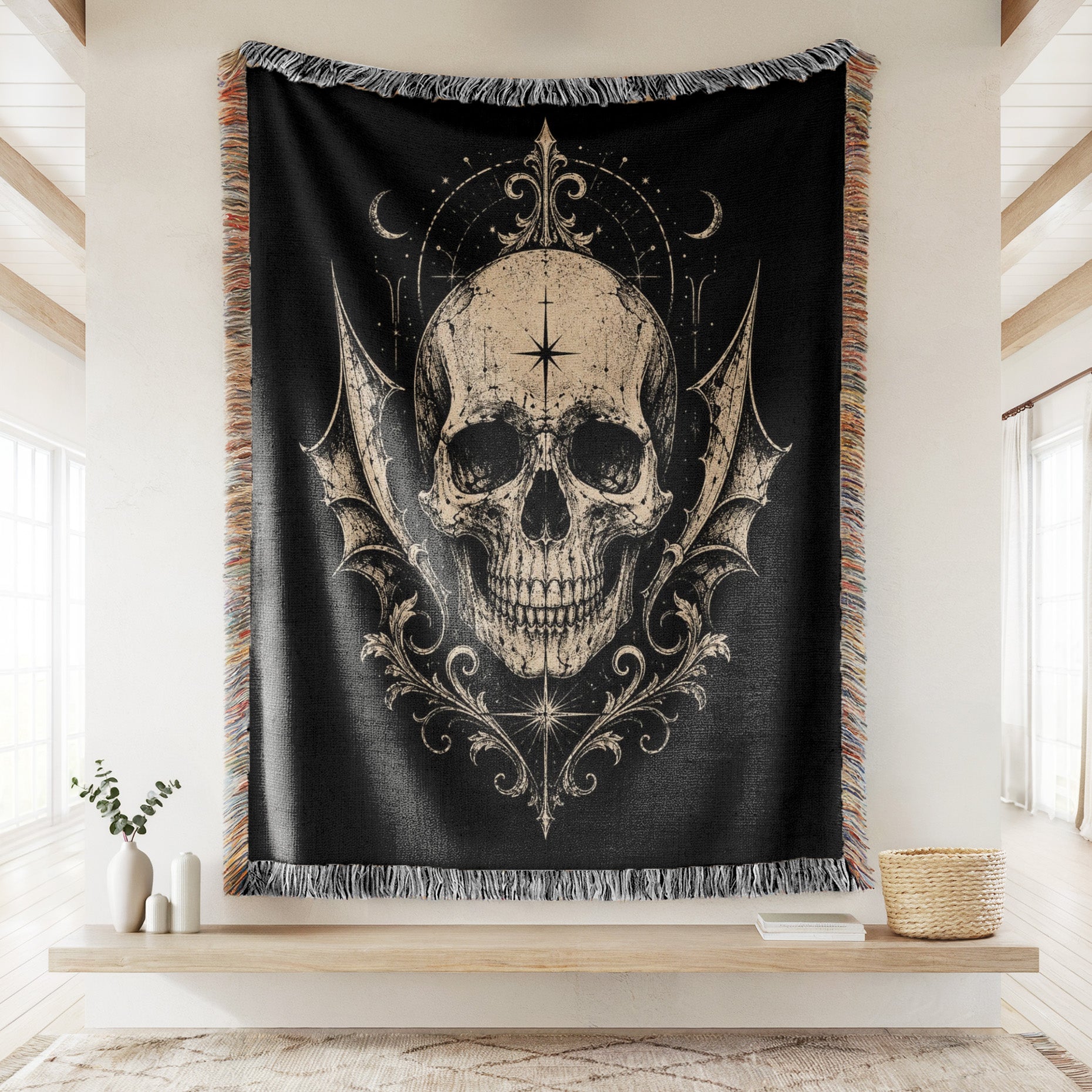 Skull & Batwing Emblem Blanket Secondary image