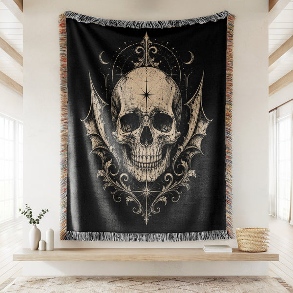 Skull & Batwing Emblem Blanket