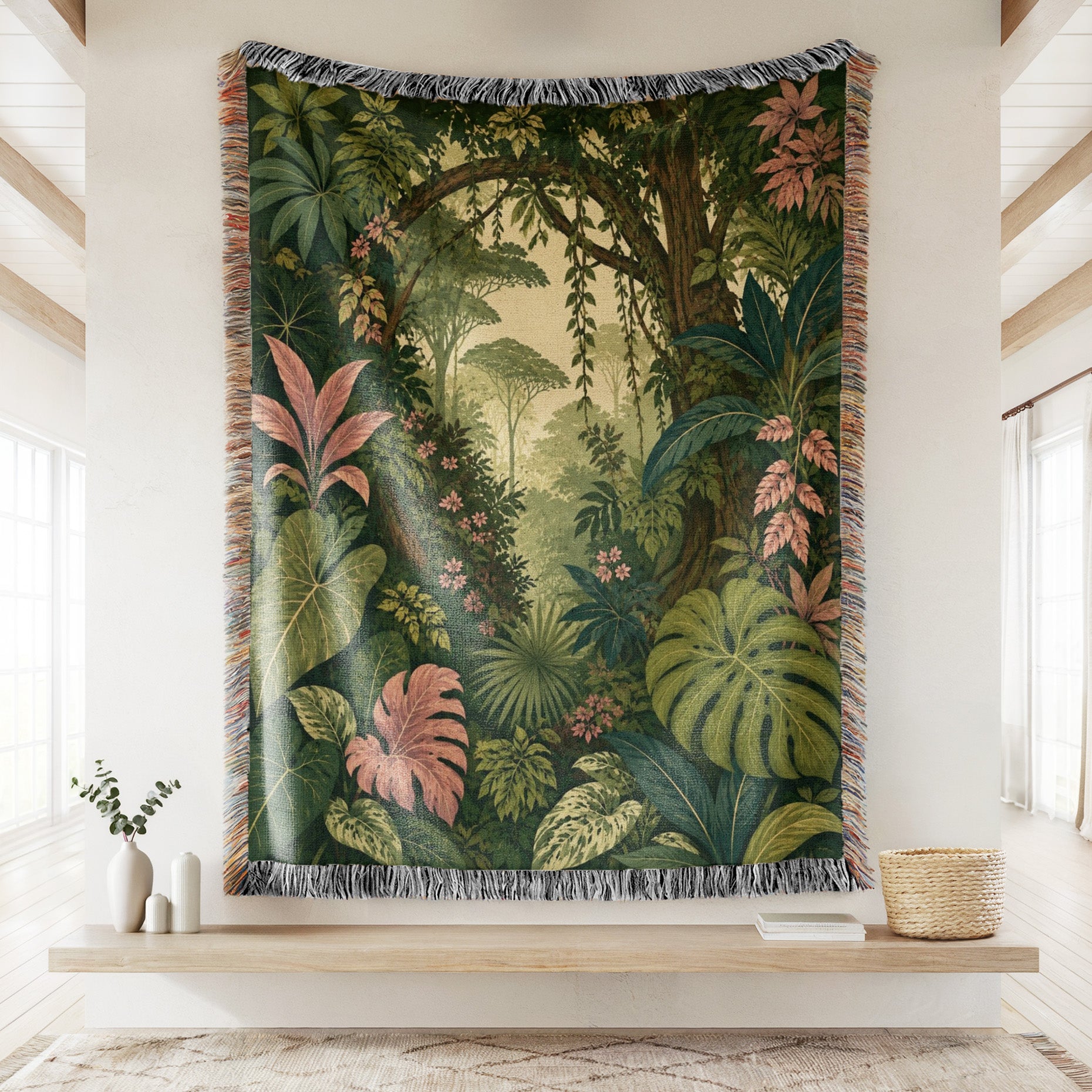 The Blushing Jungle Blanket Secondary image