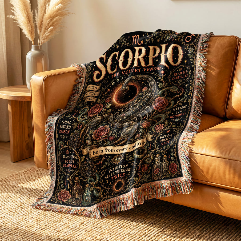 Scorpio – The Velvet Venom Zodiac Blanket