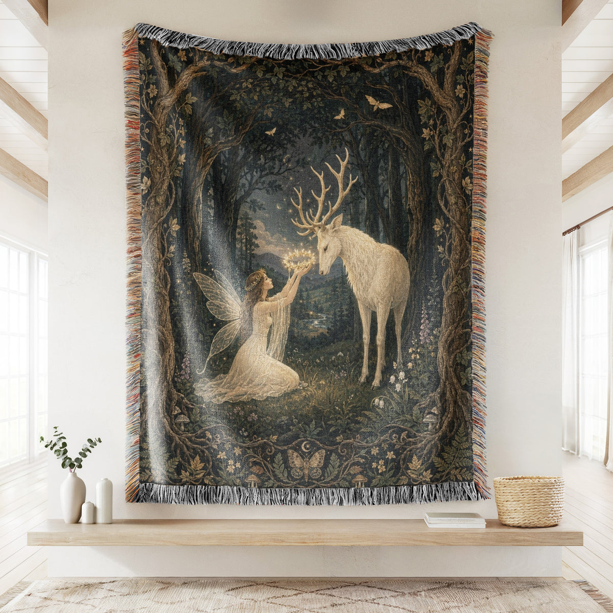 White Stag Starlight Fairy Blanket