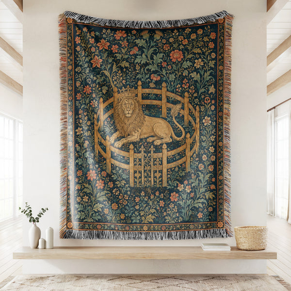 The Crowned Lion in the Garden Blanket