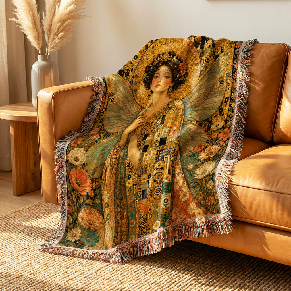 Golden Art Nouveau Fairy Blanket