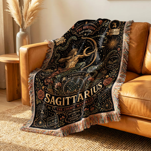 Sagittarius – The Cosmic Wanderer Zodiac Blanket