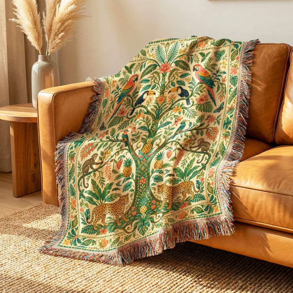 Tropical Tree of Life Blanket