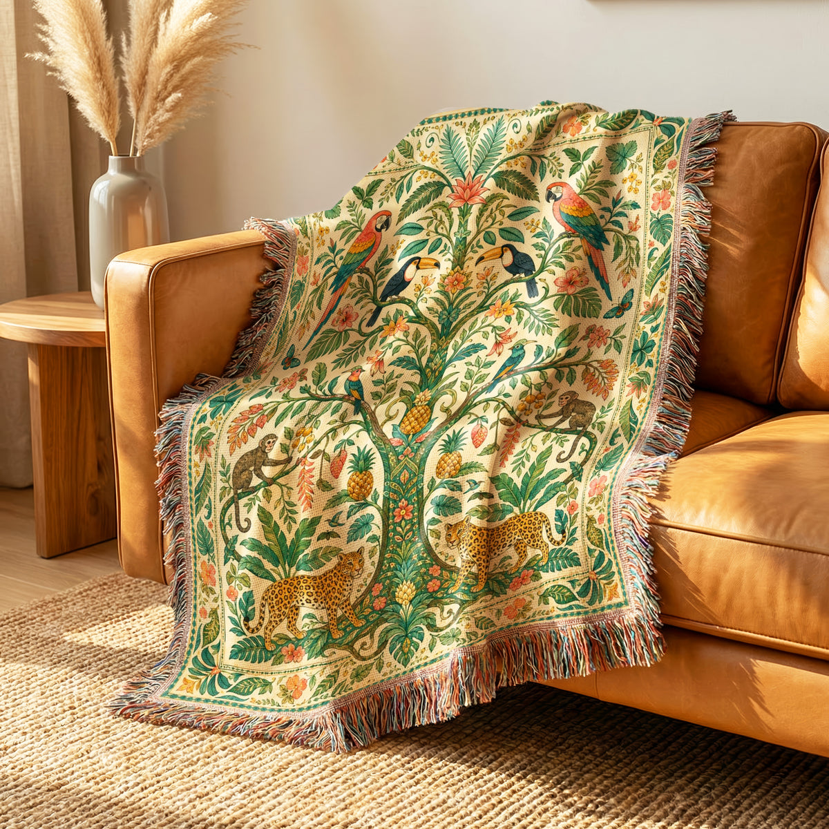 Tropical Tree of Life Blanket