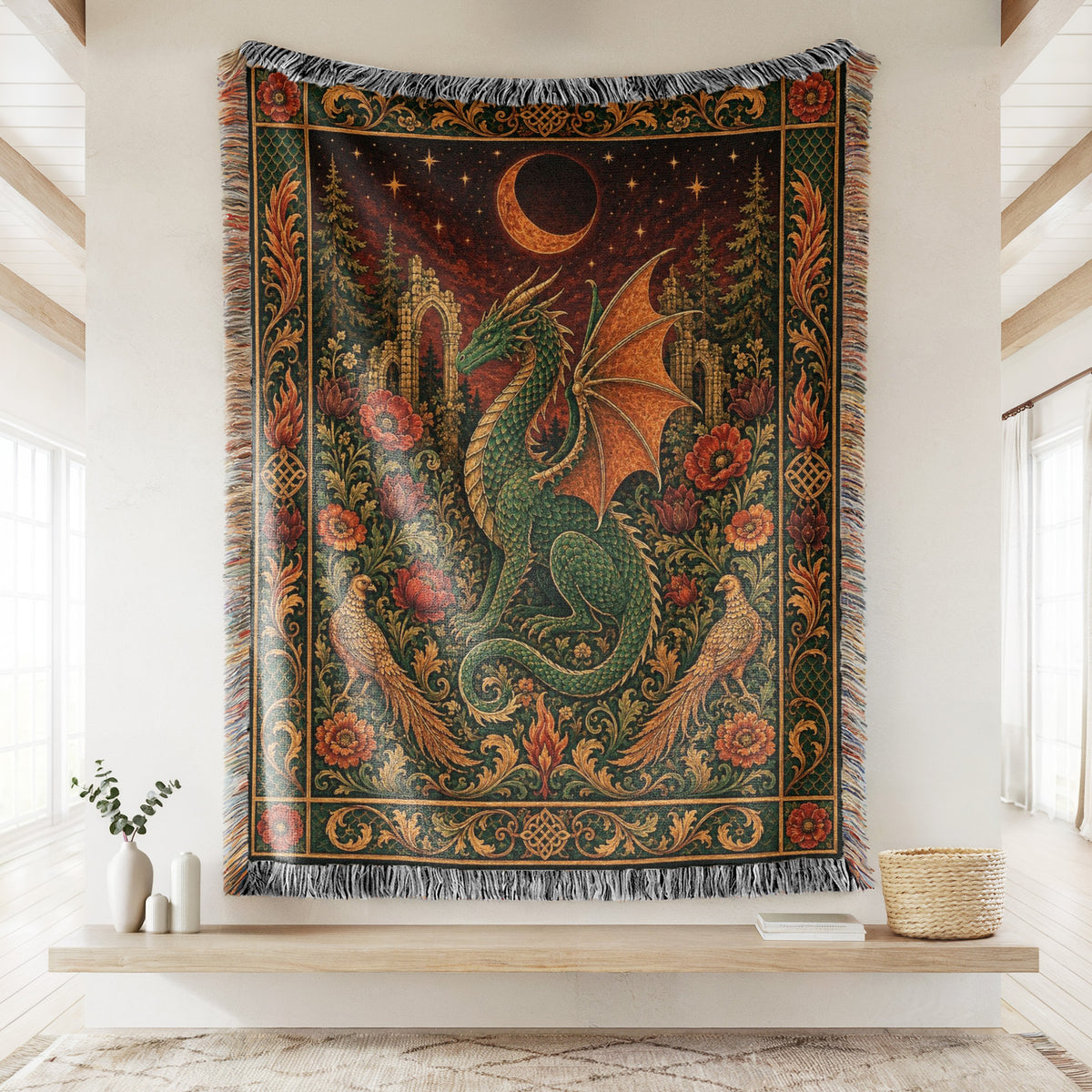 The Eclipse Dragon Garden Blanket