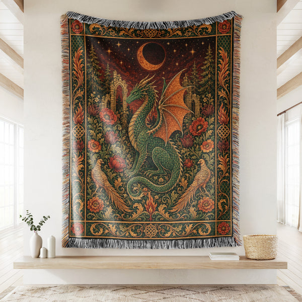 The Eclipse Dragon Garden Blanket