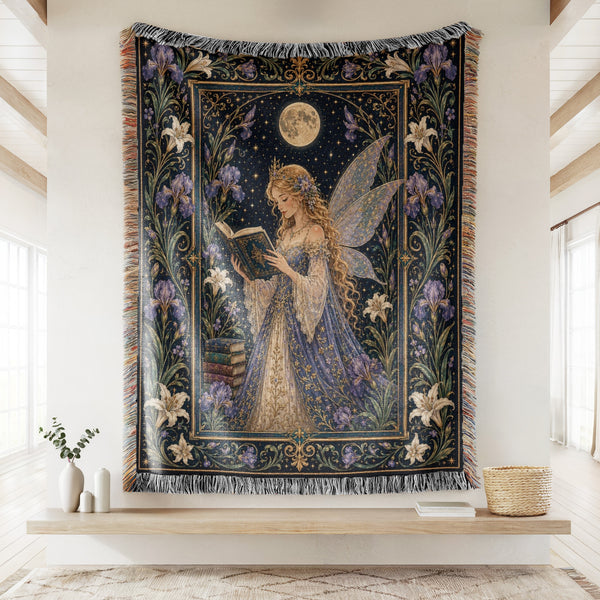 Moonlit Iris Fairy Reader Blanket