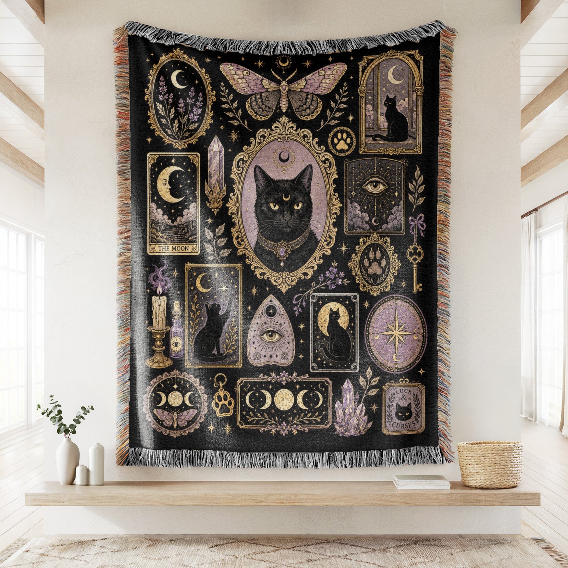 Moonlit Familiar Curiosities Blanket Secondary image