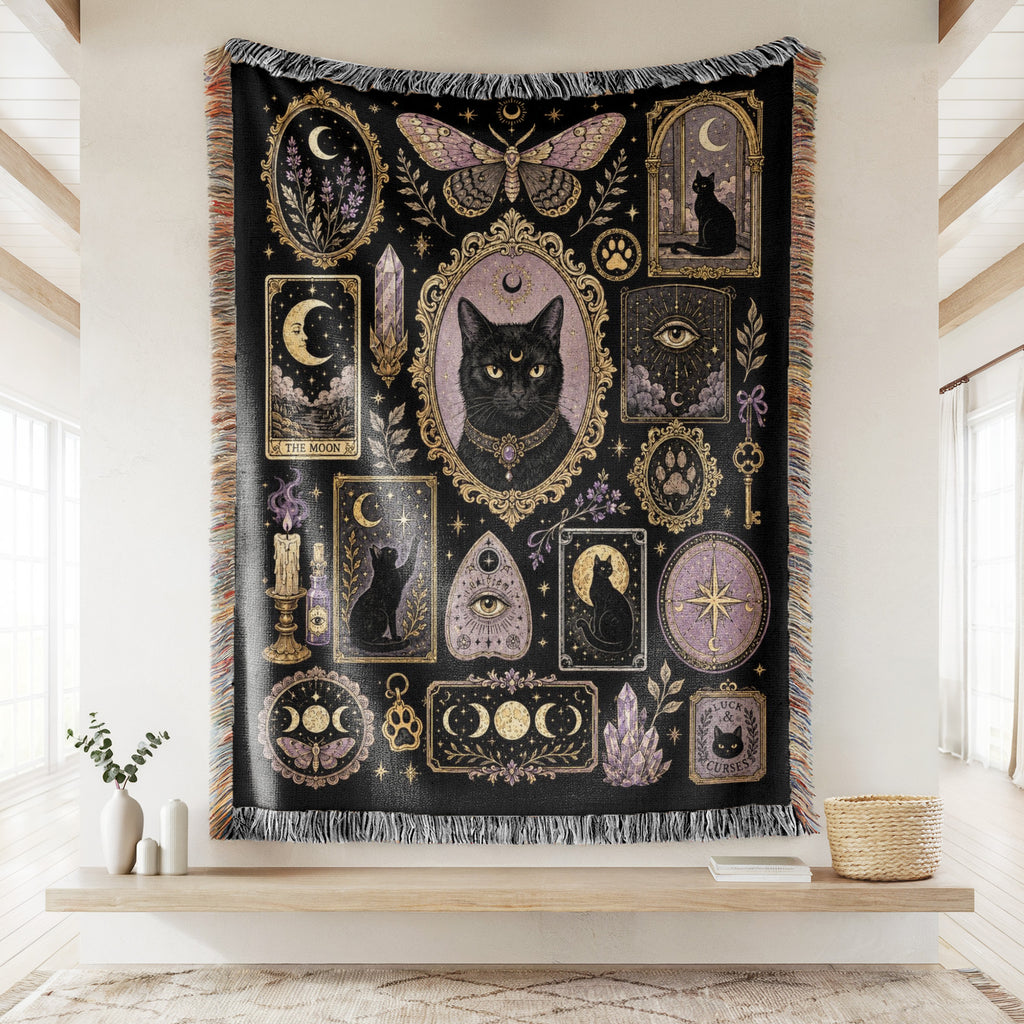 Moonlit Familiar Curiosities Blanket