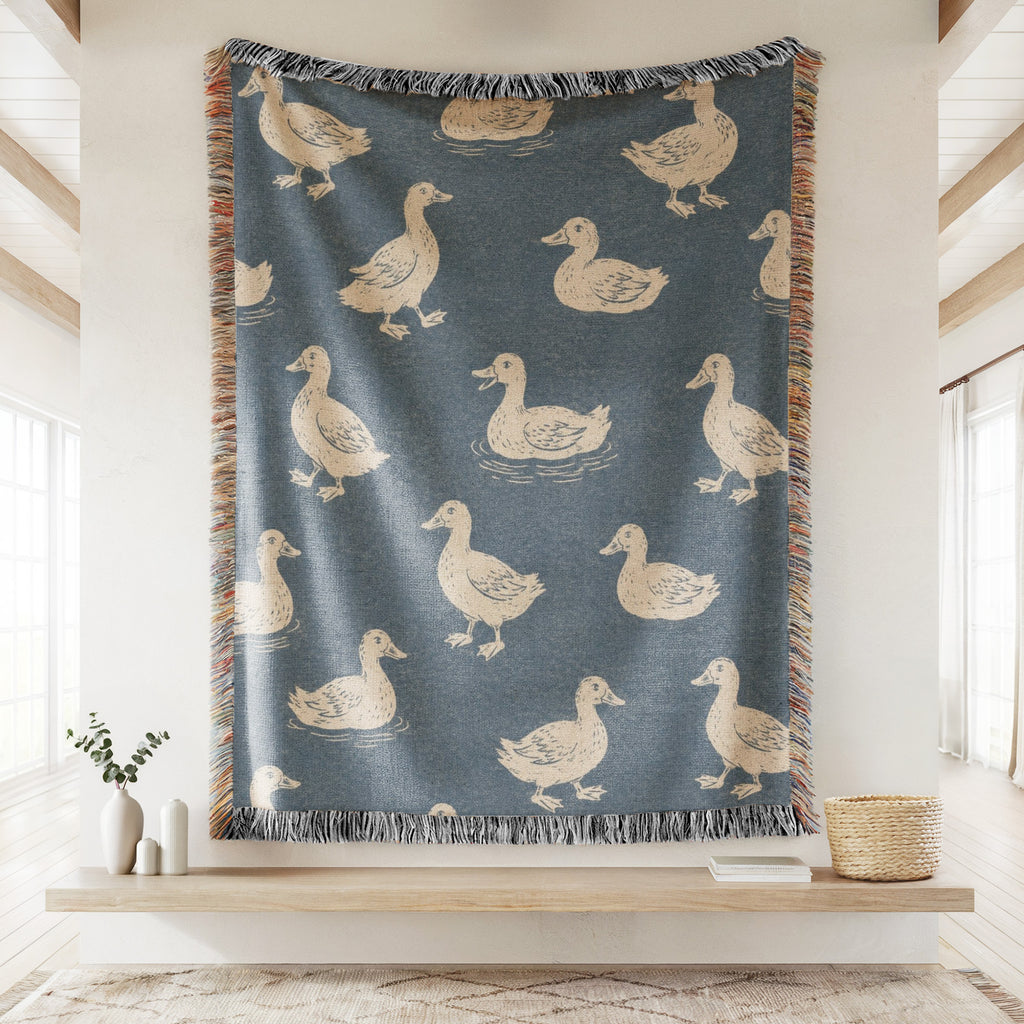 Vintage Blue Duck Blanket