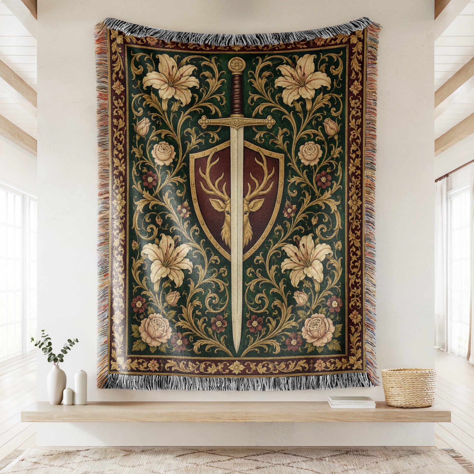 The Stag Shield & Sword Blanket Secondary image