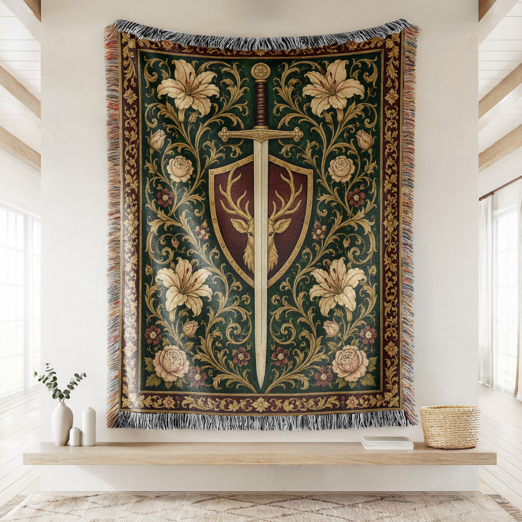 The Stag Shield & Sword Blanket