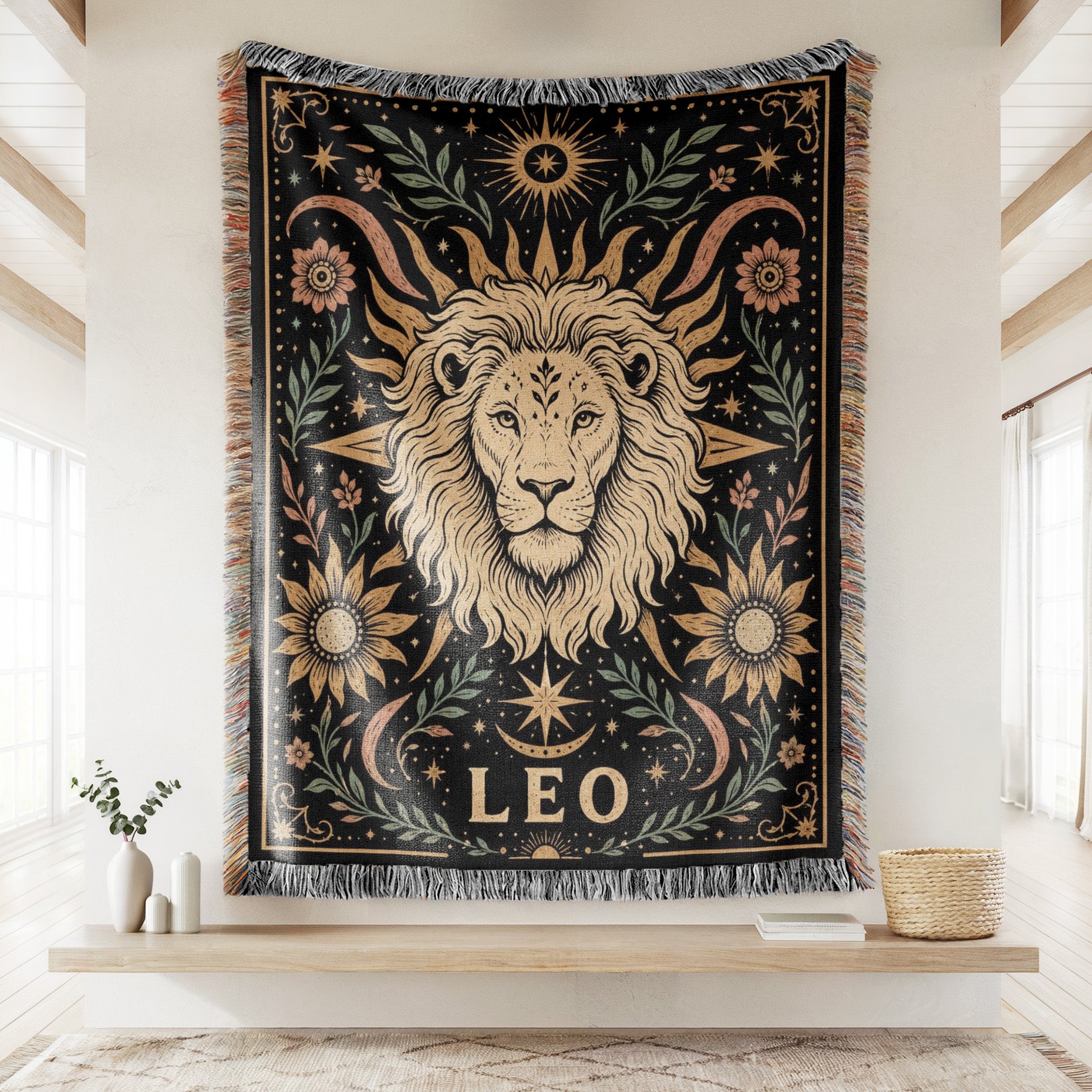 Leo Celestial Lion Zodiac Blanket Secondary image