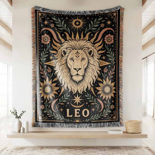 Leo Celestial Lion Zodiac Blanket