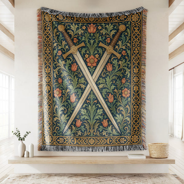 The Gilded Crossed Swords Blanket