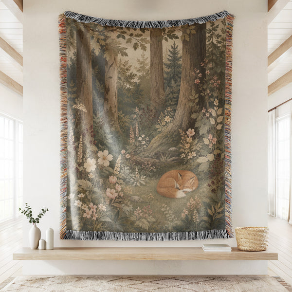 Sunset Swan Tapestry Blanket