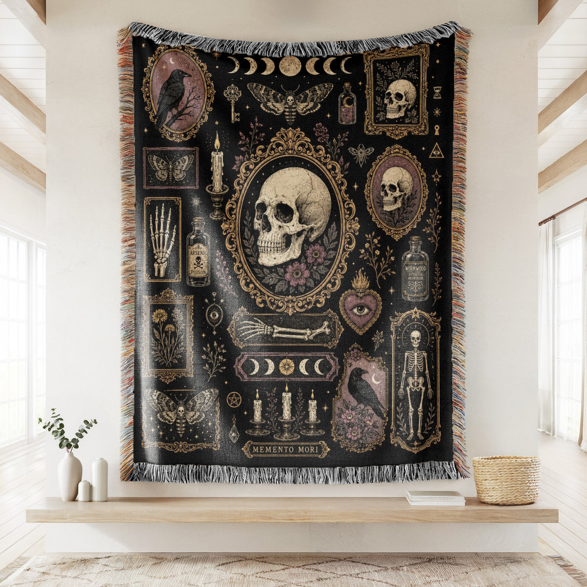 Memento Mori Curiosities Blanket